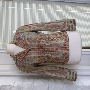 Live with Passion Coldwater Creek Southwestern Boho Cotton Embroidered Jacket